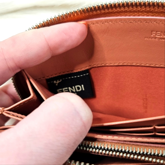 Fendi Pink Leather Long Zip Wallet with COA - Picture 11 of 11